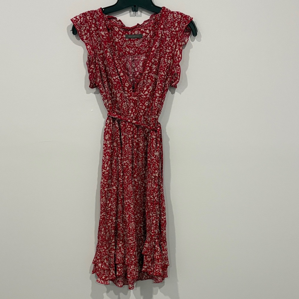 Floral Red Dress